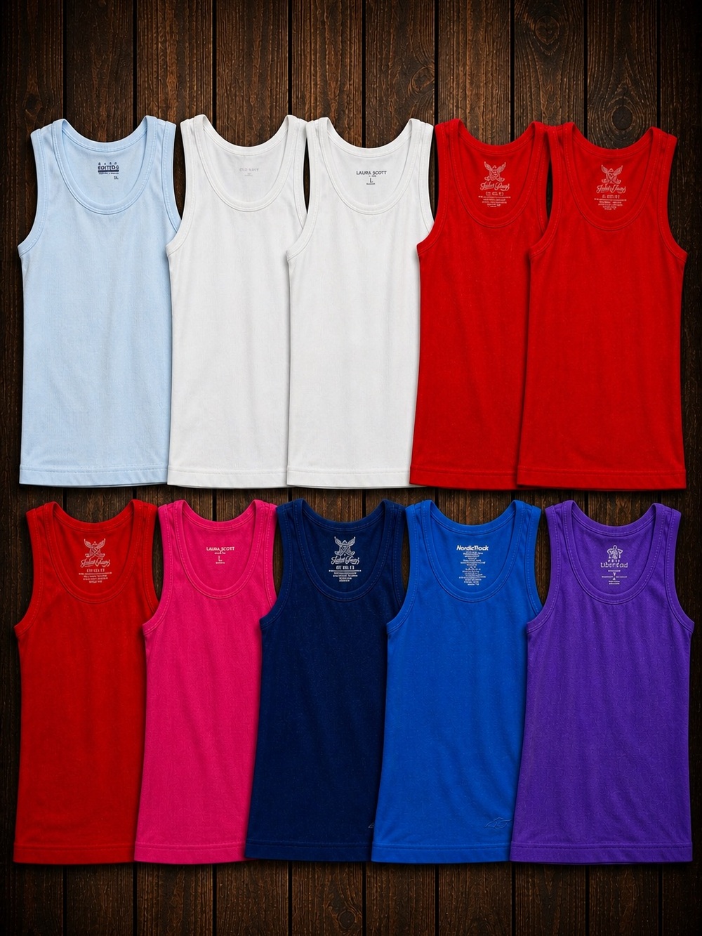 Womens Tank Top Bundle Lot 10 Pc Summer Basic Tops L large Mixed Brands shirt lo